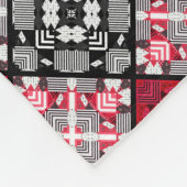 Abstracte vierkantsgeometrie zonder naadloze ingec fleece deken (Hoek)