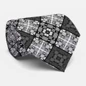 Abstracte vierkantsgeometrie zonder naadloze ingec stropdas (Opgerold)