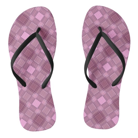 Abstracte vierkantsgeometrie zonder naadloze ingec teenslippers (Voetbed)