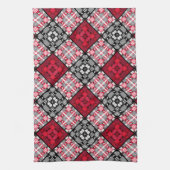 Abstracte vierkantsgeometrie zonder naadloze ingec theedoek (Verticaal)