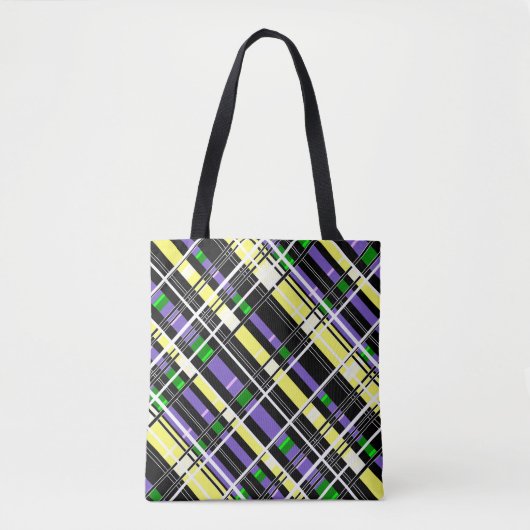 Abstracte vierkantsgeometrie zonder naadloze ingec tote bag (Voorkant)