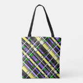Abstracte vierkantsgeometrie zonder naadloze ingec tote bag (Achterkant)