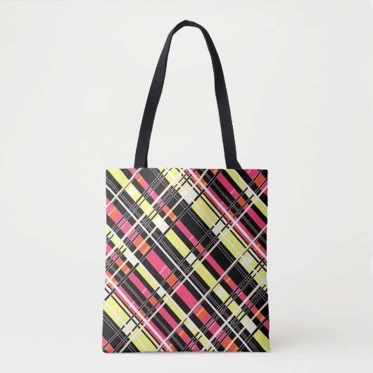 Abstracte vierkantsgeometrie zonder naadloze ingec tote bag (Voorkant)