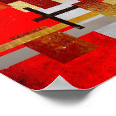 Abstracte vierkantskunst Poster afdrukken (Hoek)