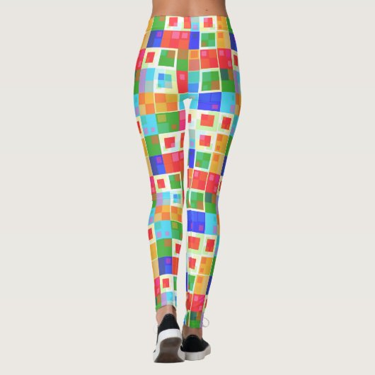 abstracte vierkantsleggings leggings (Achterkant)