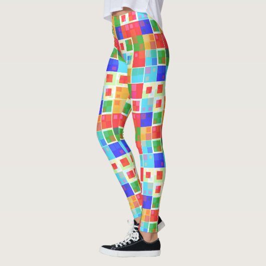 abstracte vierkantsleggings leggings (Links)