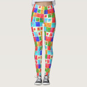 abstracte vierkantsleggings leggings (Voorkant)