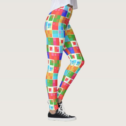 abstracte vierkantsleggings leggings (Rechts)