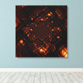 Abstracte vingerafdruk van vuurglas canvas afdruk (Insitu (Houten vloer))