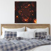 Abstracte vingerafdruk van vuurglas canvas afdruk (Insitu (Slaapkamer))
