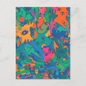  Abstracte vingerafdruklijn Briefkaart (Voorkant)