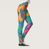  Abstracte vingerafdruklijn Leggings (Rechts)