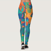  Abstracte vingerafdruklijn Leggings (Achterkant)