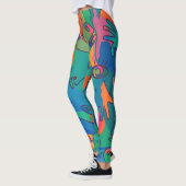  Abstracte vingerafdruklijn Leggings (Links)