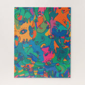  Abstracte vingerafdruklijn Legpuzzel (Verticaal)