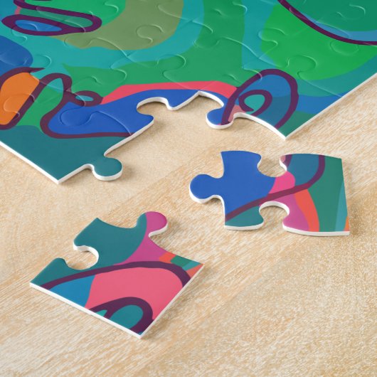  Abstracte vingerafdruklijn Legpuzzel (Zijkant)