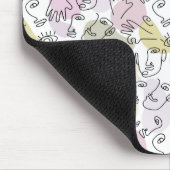 Abstracte vingerafdruklijn muismat (Hoek)