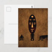 Abstracte vintage Afrikaanse stam scène kunst Briefkaart (Voorkant / Achterkant)