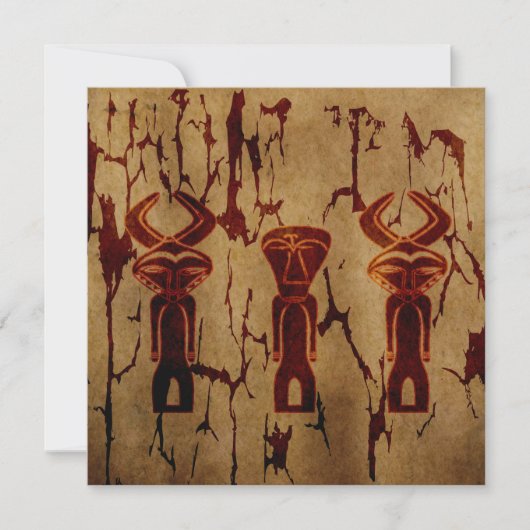 Abstracte vintage Afrikaanse stam tekening kunst (Voorkant)