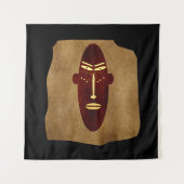 Abstracte vintage Afrikaanse stamgezichtskunst tek Wandkleed (Voorkant)