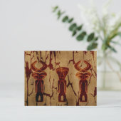 Abstracte vintage Afrikaanse stamtekening Briefkaart (Staand voorkant)