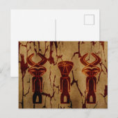 Abstracte vintage Afrikaanse stamtekening Briefkaart (Voorkant / Achterkant)