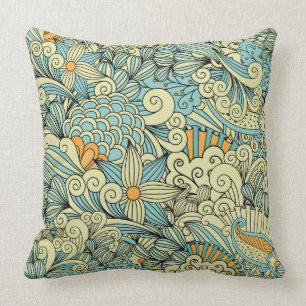 Abstracte Vintage Bloemen Kussen