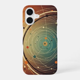 Abstracte Vintage Orbitale Kaart iPhone 16 Hoesje