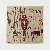 Abstracte vintage oude Afrikaanse inheemse kunst Wandkleed (Voorkant)