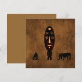 Abstracte vintage oude Afrikaanse stamkunst (Voorkant / Achterkant)