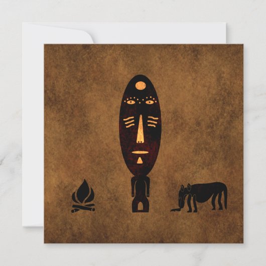 Abstracte vintage oude Afrikaanse stamkunst (Voorkant)