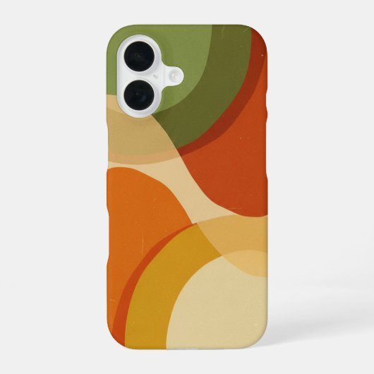 Abstracte Vintage Vormen iPhone 16 Hoesje (Achterkant)