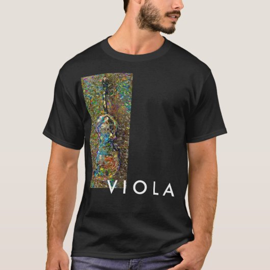 Abstracte Viola Artwork T-Shirt (Voorkant)