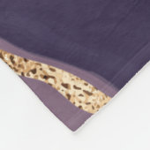 Abstracte violetmarmer met goud fleece deken (Hoek)