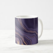 Abstracte violetmarmer met goud koffiemok (Voorkant rechts)