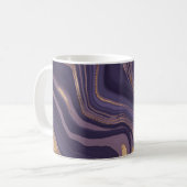 Abstracte violetmarmer met goud koffiemok (Voorkant links)