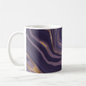 Abstracte violetmarmer met goud koffiemok (Links)