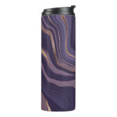 Abstracte violetmarmer met goud thermosbeker (Gedraaid links)