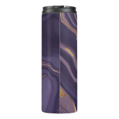 Abstracte violetmarmer met goud thermosbeker (Achterkant)