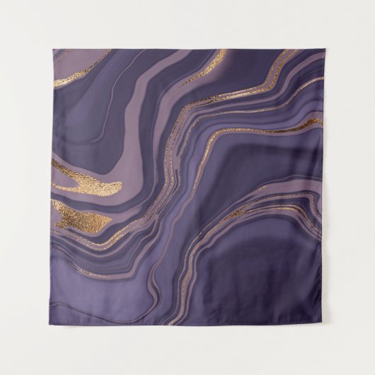 Abstracte violetmarmer met goud wandkleed (Voorkant (horizontaal))