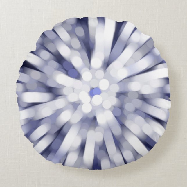 abstracte violette achtergrond. fractale explosie  rond kussen (Voorkant)