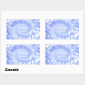 abstracte violette bokeh spiraal textuur rechthoekige sticker (Vel)