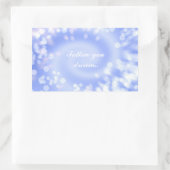 abstracte violette bokeh spiraal textuur rechthoekige sticker (Tas)