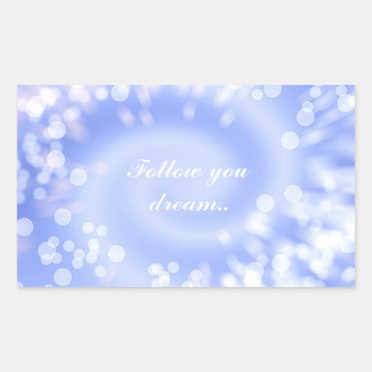 abstracte violette bokeh spiraal textuur rechthoekige sticker (Voorkant)