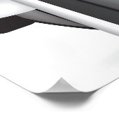 Abstracte viool met hoofdtelefoon en muziekkunst poster (Hoek)