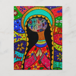 ABSTRACTE VIRGIN GUADALUPE BRIEFKAART