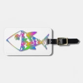 Abstracte vis bagagelabel (Voorkant horizontaal)