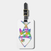 Abstracte vis bagagelabel (Voorkant verticaal)