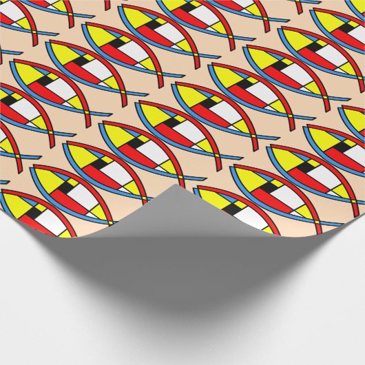 Abstracte vis cadeaupapier (Hoek)