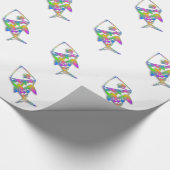 Abstracte vis cadeaupapier (Hoek)